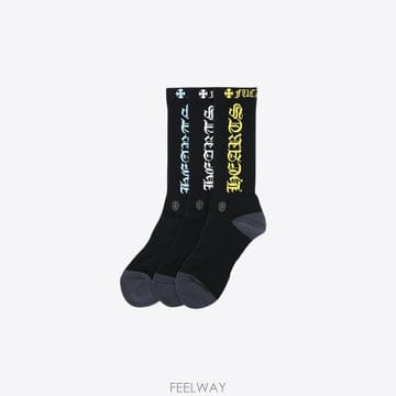 크롬하츠 CH 로고 삭스 양말 3pack 세트 블랙