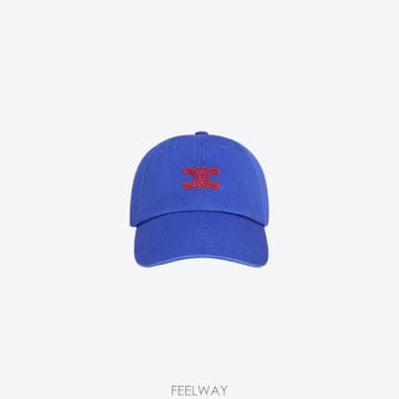 셀린느 트리오페 로고 볼 캡 인디고데님블루레드 AA0HW2U74 29BR