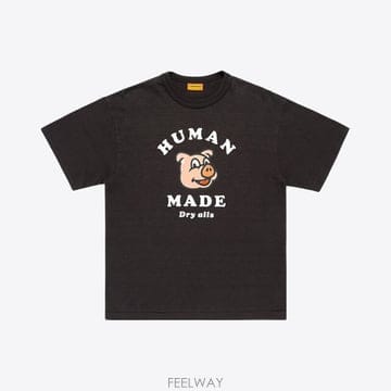 휴먼메이드 그래픽 반팔 티셔츠 블랙 HM32TE003