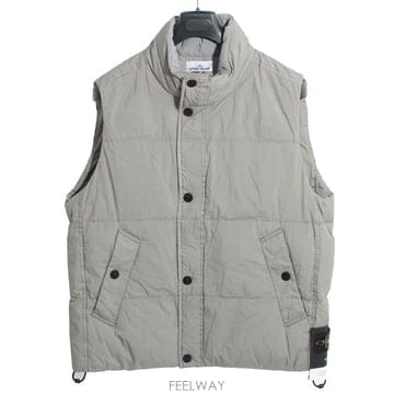 26FW 스톤아일랜드 크링클 랩스 다운 패딩 베스트 조끼 그레이 L2S15G100010 S0A23 V0060