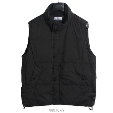 26FW 스톤아일랜드 크링클 랩스 다운 패딩 베스트 조끼 블랙 L2S15G100010 S0A23 V0029