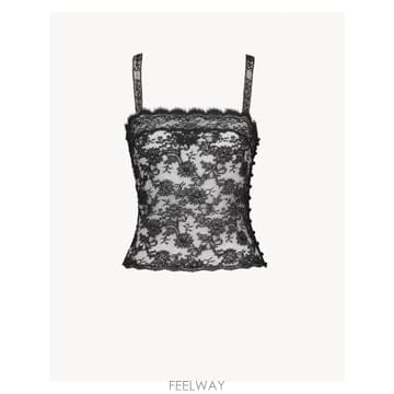 인더샵 SAINT LAURENT 생로랑 블랙 슬리브리스 탑