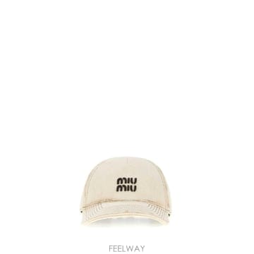 인더샵 MIU MIU 미우미우 화이트 볼 캡