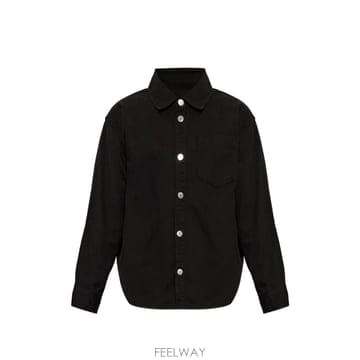 당일배송 아미 로고 자수 데님 셔츠