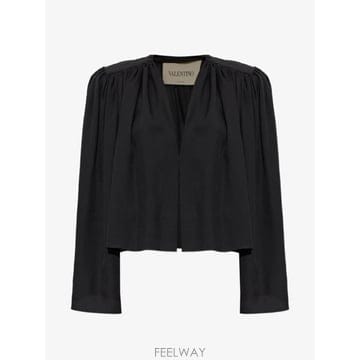 Valentino ���Ϲ�� �߷�Ƽ�� ����ٴ� gathered cropped cardigan���Ϲ�� �߷�Ƽ�� ����ٴ� gathered cropped cardigan