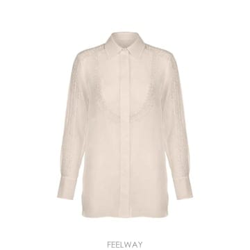 당일배송 발렌티노 가라바니 비즈 장식 시스루 셔츠