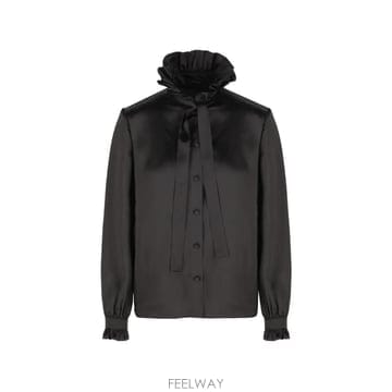당일배송 구찌 보우 실크 새틴 셔츠