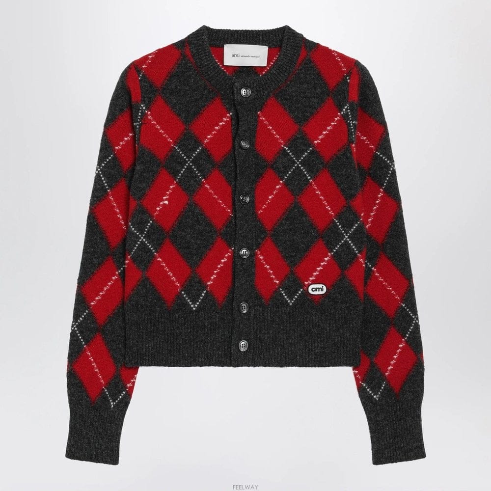 Ami �ƹ� CREWNECKCARDIGANWITHAMIBOUCLETTEOV B0442335984�ƹ� CREWNECKCARDIGANWITHAMIBOUCLETTEOV B0442335984