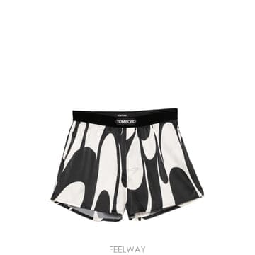당일배송 톰포드 아트 프린트 로고 패치 복서 브리프