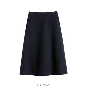 당일배송 질샌더 A라인 패널 미디 스커트