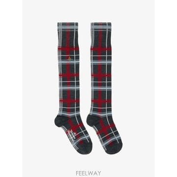ViVienne westwood ���Ϲ�� ���ȿ���Ʈ��� multicheck high sock���Ϲ�� ���ȿ���Ʈ��� multicheck high sock