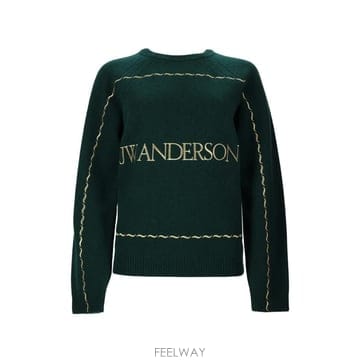 J.W.Anderson ���Ϲ�� JW�ش��� logo embroidered wool sweater���Ϲ�� JW�ش��� logo embroidered wool sweater