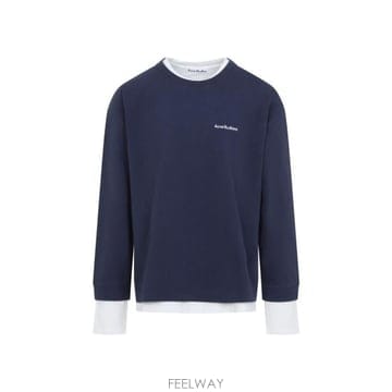 Acne 26FW ��ũ�� ��Ʃ��� ���� Ƽ���� BI0222 AH4 NAVY WHITE26FW ��ũ�� ��Ʃ��� ���� Ƽ���� BI0222 AH4 NAVY WHITE