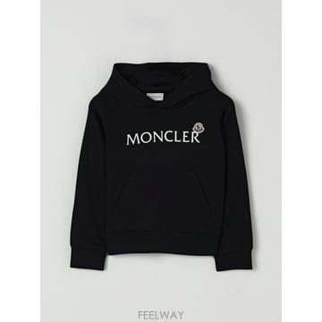 몽클레르 후드 맨투맨 블랙