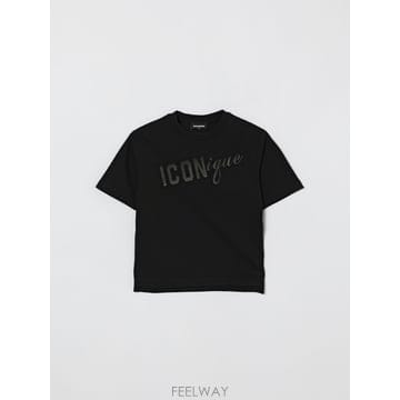 디스퀘어드2 키즈 티셔츠 블랙