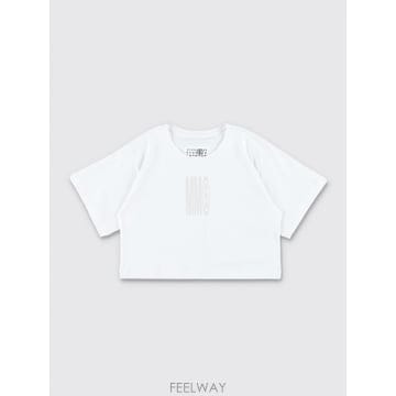 메종 마르지엘라 키즈 티셔츠 화이트