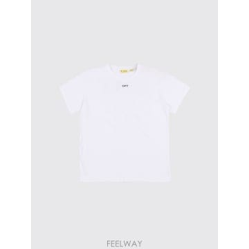 [A6] 오프화이트 키즈 OGAA001S26JER003 키즈 티셔츠 OGAA001S26JER003-100