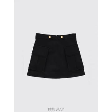 [A6] 발망 BZ7A21I0196 키즈 스커트 BZ7A21I0196-930OR
