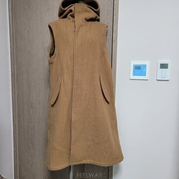 일본 노마 NOMA 후드 롱 조끼 카멜 오버핏