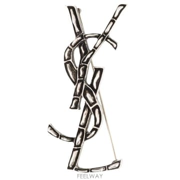 생로랑 YSL 로고 브로치