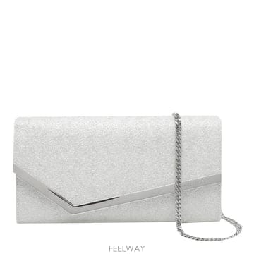 FW26[지미추] 클러치백 EMMIE UBDIVORY SILVER [B0]
