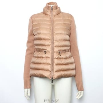 몽클레어 MAGLIONE TRICOT 트리콧 여성 패딩니트 가디건 자켓aa68206