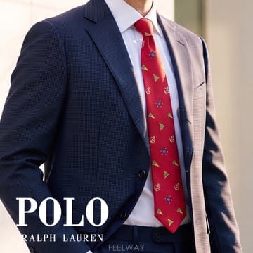 POLO RALPH LAUREN 폴로 랄프로렌 레드 마린 모티브 자수 넥타이 9cm A+~A등급 K3706