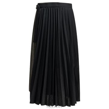 Sacai [V90]��ī�� 26 08766605 ���� ��ĿƮ ġ�� Pleated Midi Skirt[V90]��ī�� 26 08766605 ���� ��ĿƮ ġ�� Pleated Midi 