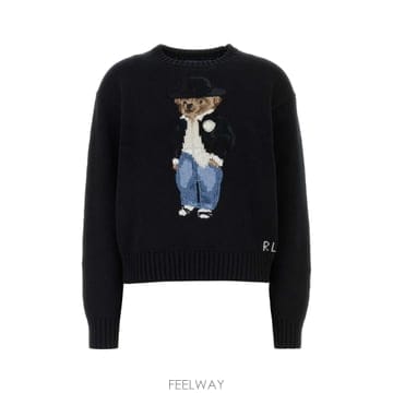 Ralph Lauren [X45]����  211B23918 001 ���� ������ ��Ʈ ����� Black cotton sweater[X45]����  211B23918 001 ���� ������ ��Ʈ ����� Black