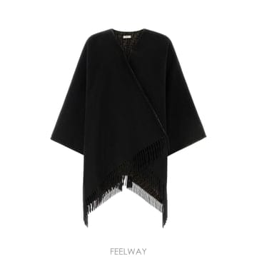 FENDI [X45]��� FXX041B1VZ F0VAT ���� ��ī�� �񵵸� ���÷� Black cashmere and w[X45]��� FXX041B1VZ F0VAT ���� ��ī�� �񵵸� ���÷� B