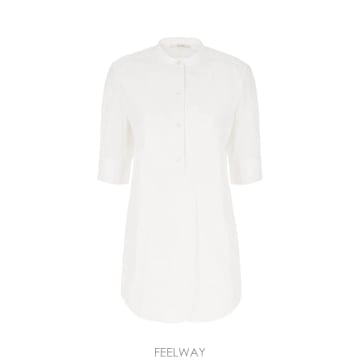 THE Row [W63]���ο� 11140W4280 WHT ���� ���� ���� ����콺 Abito in cotone[W63]���ο� 11140W4280 WHT ���� ���� ���� ����콺 Abi