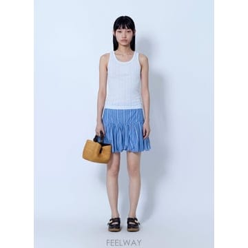 26 F/W 가니 컴팩트 POINTELLE RIB 저지 탱크 탑 A1 B0112337083