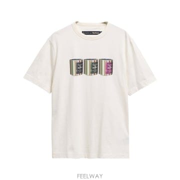 바버 반팔 티셔츠 CREAM