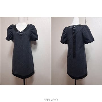 JILLSTUART 질스튜어트 진회색 순모 모직 미니원피스 44XS6)