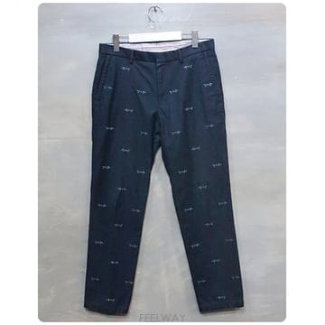 루이까스텔 자수 로고 스트레치 코튼 골프 팬츠 (남성82cm)