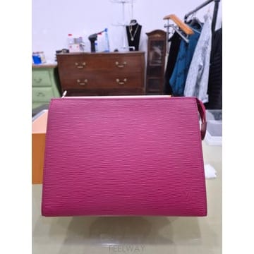 루이비통 M41085 푸시아 에삐 레더 코스메틱 토일레트리 26 파우치 클러치