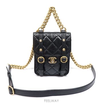 Chanel(샤넬) AS2695 블랙 카프스킨 뉴 미니 메신저 숄더백 (내장칩)