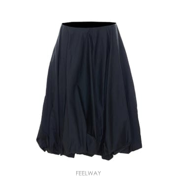 발렌시아가 벌룬 스커트 블랙
