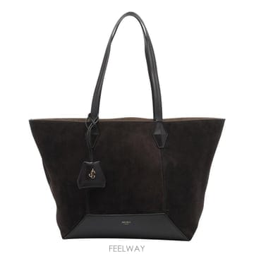 FW26[지미추] 토트백 DIAMOND TOTE M SUECOFFEE GOLD [B0]
