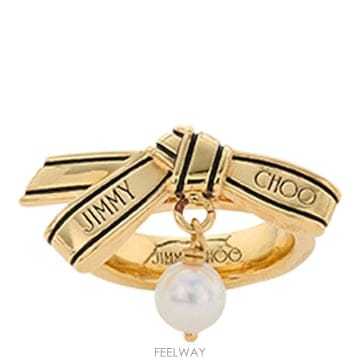 FW26[지미추] 반지 RIBBON RING JKIGOLD BLACK WHITE [B0]