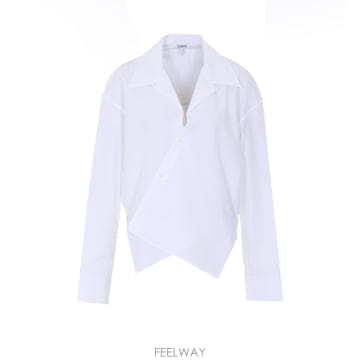 로에베 비대칭 코튼 셔츠