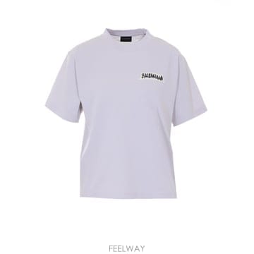 발렌시아가 마스킹 테이프 티셔츠 블랙