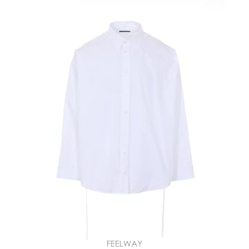 발렌시아가 드로스트링 디테일 셔츠 화이트