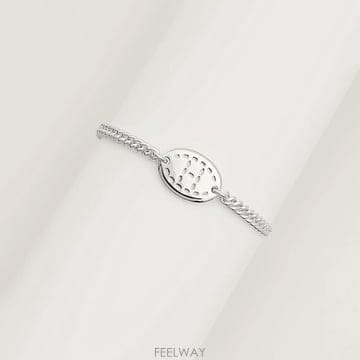 에르메스 포인트 셀리에 브레이슬릿 라지 모델 Point Sellier bracelet 실버 은 팔찌