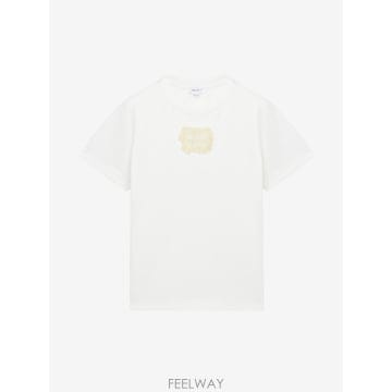 인더샵 Alexander McQUEEN 알렉산더 맥퀸 화이트 반팔 티셔츠