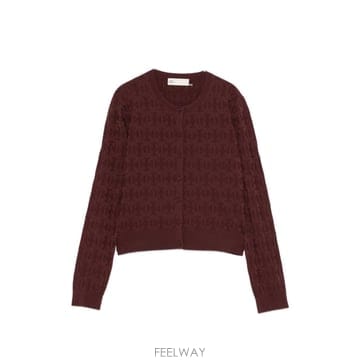 인더샵 Tory Burch 토리버치 브라운 가디건