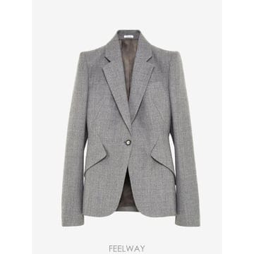 인더샵 Alexander McQUEEN 알렉산더 맥퀸 그레이 테일러드 자켓