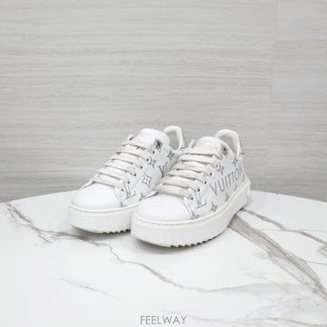 [럭스유] 35.5 / 루이비통 타임아웃 스니커즈 모노그램 실버