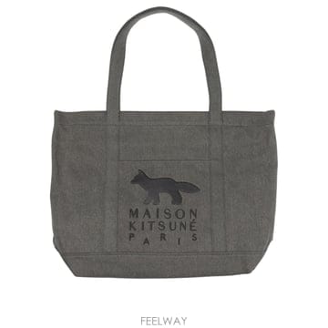 인더샵 Maison Kitsune 메종키츠네 블랙 토트백