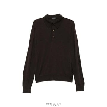 당일배송 톰포드 긴소매 버튼 폴로 셔츠
